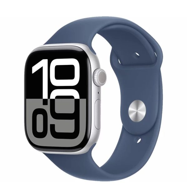 Apple Watch 10 (2024) 42mm GPS (MWWA3) Silver Aluminum case with Denim Sport Band 1costel.md