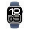 Apple Watch 10 (2024) 46mm GPS (MWWL3) Silver Aluminium Case with Denim Sport Band S-M costel.md