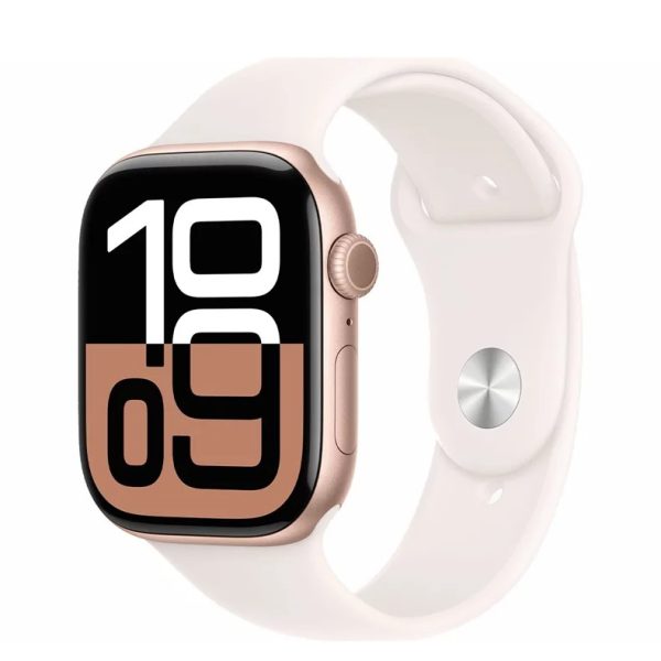 Apple Watch 10 (2024) 46mm GPS (MWWU3) Rose Gold Aluminium Case with Light Blush Sport Band 1costel.md