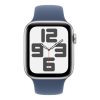 Apple Watch SE (2024) 40mm GPS (MXED3) Silver Aluminium Case with Denim Sport Band – M/L